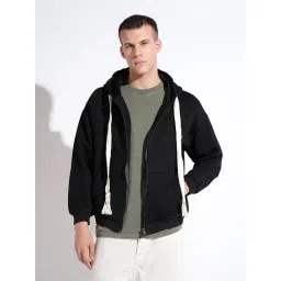 SHOWOFFFF Black Cotton Solid Regular Fit Sweatshirt-picture-16