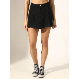 SHOWOFFFF Black Denim Skirt-image-39