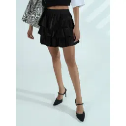 SHOWOFFFF Black Regular Fit Skirt-picture-17