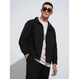 SHOWOFFFF Black Slim Fit Hooded Jacket-picture-47