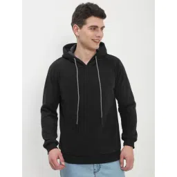 SHOWOFFFF Black Slim Fit Solid Sweatshirt-picture-16