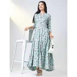 SHOWOFFFF Blue Cotton Regular Fit Printed Kurta-picture-18