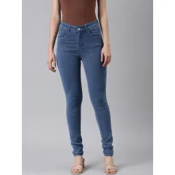 SHOWOFFFF Blue Denim Slim Fit Mid Rise Jeans-picture-28