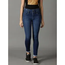 SHOWOFFFF Blue Regular Fit High Rise Jeans-picture-10