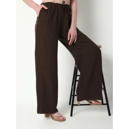 SHOWOFFFF Brown Regular Fit Trousers-picture-15