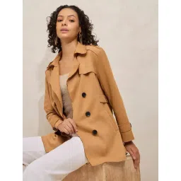 SHOWOFFFF Camel Brown Regular Fit Jacket-picture-42