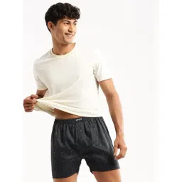 SHOWOFFFF Charcoal Slim Fit Printed Boxers-picture-17