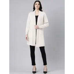 SHOWOFFFF Cream Solid Shrug-picture-31