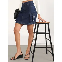 SHOWOFFFF Denim Mini Pencil Skirts-picture-20