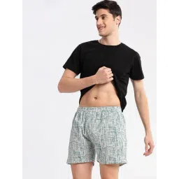 SHOWOFFFF Green Cotton Slim Fit Printed Boxers-picture-26