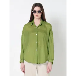 SHOWOFFFF Green Solid Shirt-picture-25