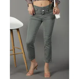 SHOWOFFFF Grey Regular Fit High Rise Jeans-picture-19