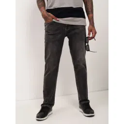 SHOWOFFFF Grey Straight Fit Jeans-picture-41