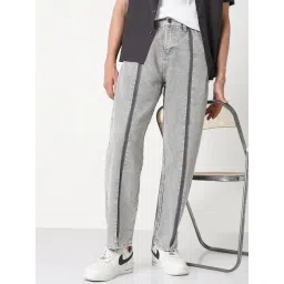 SHOWOFFFF Grey Straight Fit Jeans-picture-32
