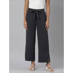 SHOWOFFFF Grey Straight Fit Mid Rise Trousers-picture-36