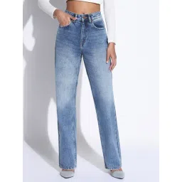 SHOWOFFFF Light Blue Straight Fit Jeans-picture-47