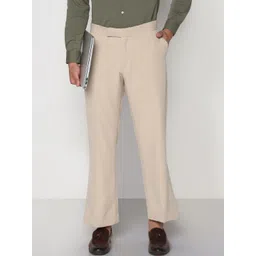 SHOWOFFFF Men Comfort Flared Low-Rise Trousers-picture-26