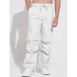 SHOWOFFFF Men High-Rise Relaxed Fit Cotton Cargos Trouser-picture-28