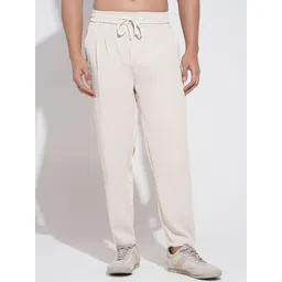 SHOWOFFFF Men Loose Fit Cotton Pleated Trousers-picture-17