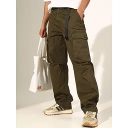 SHOWOFFFF Men Low-Rise Cargos Trousers-picture-11