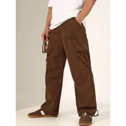 SHOWOFFFF Men Low-Rise Easy Wash Cargos Trousers-picture-31