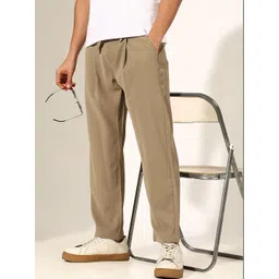 SHOWOFFFF Men Low-Rise Easy Wash Pleated Trousers-picture-29