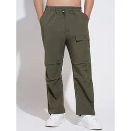 SHOWOFFFF Men Low-Rise Relaxed Fit Cargo Trousers-picture-10