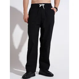 SHOWOFFFF Men Relaxed Low-Rise Cotton Trousers-picture-12