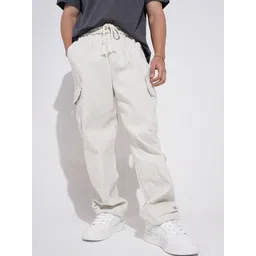 SHOWOFFFF Men Relaxed Low-Rise Easy Wash Cargos Trousers-picture-35