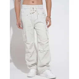 SHOWOFFFF Men Relaxed Mid-Rise Easy Wash Cotton Parachute Trouser-picture-36