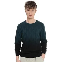 showoffff Men's Blue Ombre Textured Sweater-PR-SH-1010_Blue-picture-23