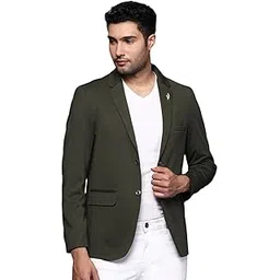 showoffff Men's Single Breasted Slim Blazer-picture-24