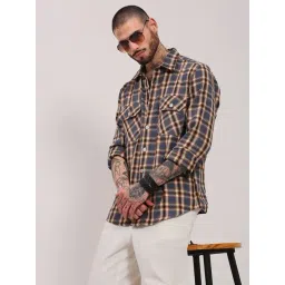 SHOWOFFFF Multicolor Cotton Regular Fit Checks Shacket-picture-21