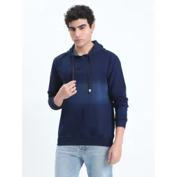 SHOWOFFFF Navy Cotton Slim Fit Hoodie-picture-26