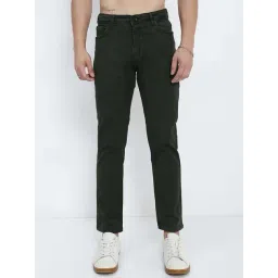 SHOWOFFFF Olive Denim Slim Fit Jeans-picture-21