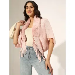 SHOWOFFFF Pink Acrylic Poncho-picture-10