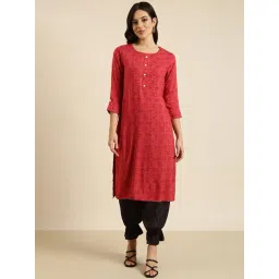 SHOWOFFFF Red Printed Kurta-picture-25