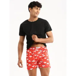 SHOWOFFFF Red Slim Fit Printed Boxers-picture-30