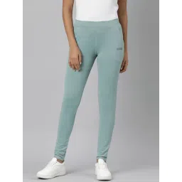 SHOWOFFFF Sea Green Slim Fit Mid Rise Trackpants-picture-17