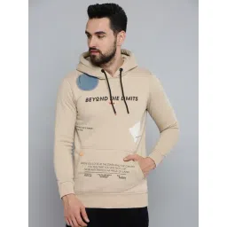 showoffff Showoff Beige Cotton Regular Fit Printed Hooded Sweatshirt-picture-22