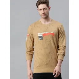 showoffff SHOWOFF Beige Cotton Slim Fit Printed Sweatshirt-picture-33