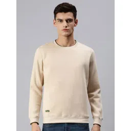showoffff SHOWOFF Beige Cotton Slim Fit SweatShirt-picture-30