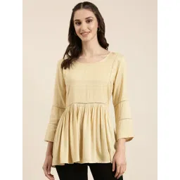 showoffff SHOWOFF Beige Regular Fit Kurti-picture-20