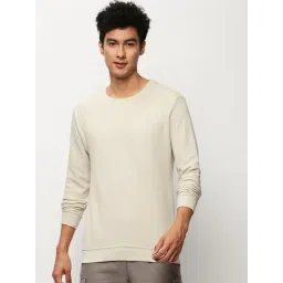 showoffff SHOWOFF Beige Slim Fit Self Pattern Sweatshirt-picture-26