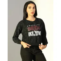 showoffff Showoff Black Cotton Regular Fit Print Sweatshirt-picture-15