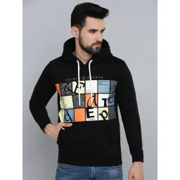 showoffff Showoff Black Cotton Regular Fit Printed Hooded Sweatshirt-picture-10