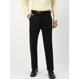 showoffff Showoff Black Cotton Regular Fit Trousers-picture-45
