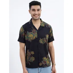 showoffff Showoff Black Cotton Slim Fit Printed Shirt-picture-11