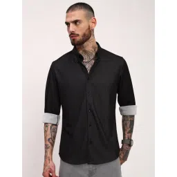 showoffff Showoff Black Cotton Slim Fit Self Pattern Shirt-picture-47