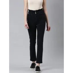 showoffff SHOWOFF Black Denim Straight Fit Mid Rise Jeans-picture-21